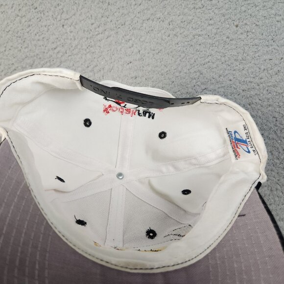 Vintage Sterling Marling Hat Cap Sharktooth Logo 7 Athletic Black White 90s - Picture 8 of 10